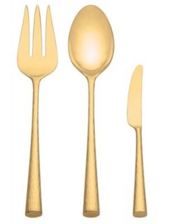 Marchesa by Lenox Flatware 18/10, Imperial Caviar Gold 3 Piece Serving