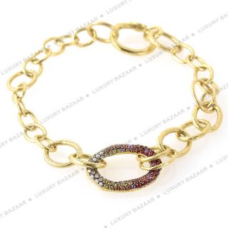 Valente Milano 18K Yellow Gold Multi Sapphire and Diamond Bracelet