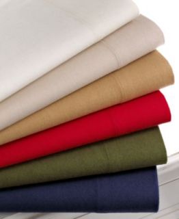 CLOSEOUT Martha Stewart Collection Bedding, Solid Flannel Sheet Sets
