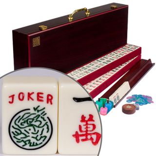 American Mahjong mAh Jongg Game 166 Set Wood Case Racks