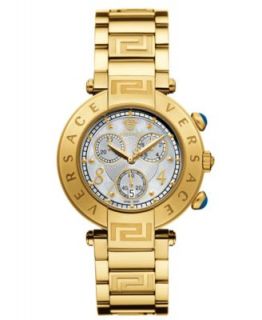 Versace Watch, Womens Swiss Chronograph Reve Gold PVD Stainless Steel