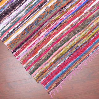 ft Pink Rag Rug Floor Mat Carpet Woven Handloom Ethnic Throw