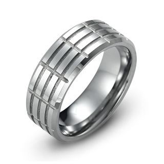 Tungsten Carbide Ring New Mens Wedding Band Size 8 12