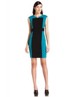 Calvin Klein Dress, Sleeveless Colorblocked Sheath