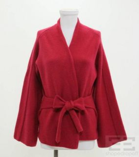 Malo Red Cashmere Belted Sweater Size 44