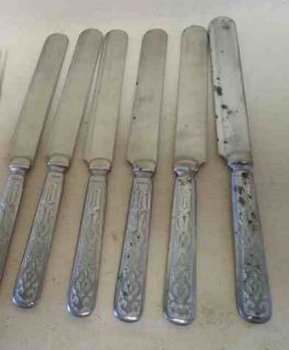 12 Pcs Malabar Plate Art Deco Silverware 4 Forks 4 Knives