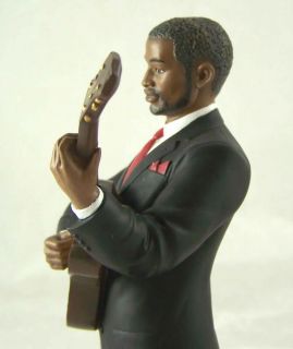 Guitar Player Black Ebony Man Jazz Figurine Music