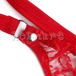Mens Underwear Jockstrap Thong Sexy Underpants Lace Red