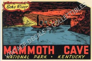 Vintage Mammoth Cave Natl Park Echo River Kentucky State Souvenir