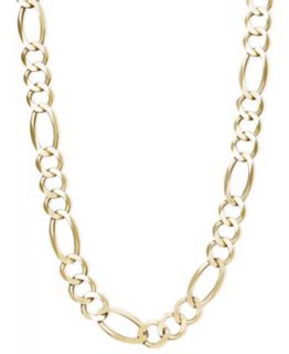 14k Gold Necklace, 22 Figaro Chain (7 1/5mm)