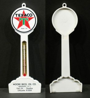 Vintage Texaco Plastic Lolipop Style Sign Thermometer Mahwah NJ