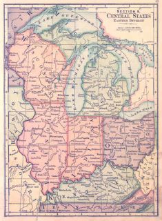 USA 1875* Set of 10 ANTIQUE MAPS. United States Regions Etc. Swinton.