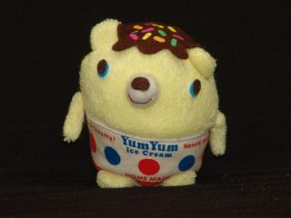 Yum Yum Flavor Ice Cream Sparkle Teddy Bear Homemade Mascot Plush