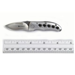 CRKT Shrimp Small Keychain Folding Knife Silver 1181 New
