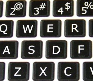 Mac English Large Letters Uppercase Keyboard Sticker BL