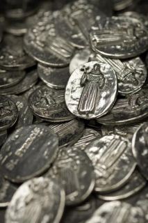 St Francis Pewter Pocket Guardian Coin Token Medal