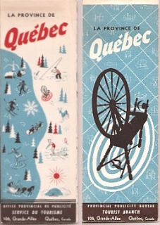 1950 Quebec Official Highway Road Map Montreal Canada