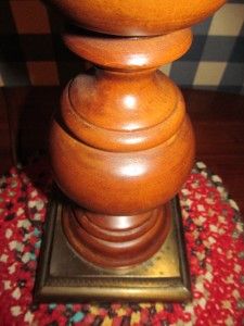 City Hard Rock Maple Candlestick Table Lamp Andover #48 Original Shade
