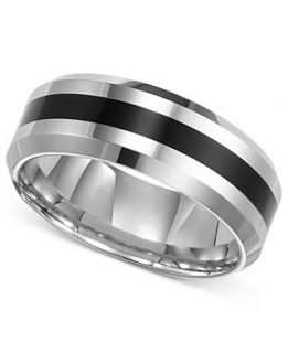 Triton Mens Tungsten Carbide Ring, Comfort Fit Wedding Band