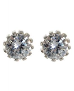 Bestey Johnson Earrings, Hematite Plated Crystal Stud   Fashion