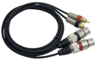 Pyle PPRCX05 Dual 5 ft XLR Female to RCA Male Pro Cable
