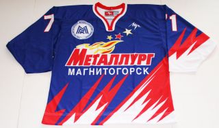 Authentic TOP QUALITY Evgeni Malkin 2005 2006 Metallurg Russia Hockey