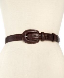 Lauren Ralph Lauren Belt, Reversible Croc Patent Leather   Handbags