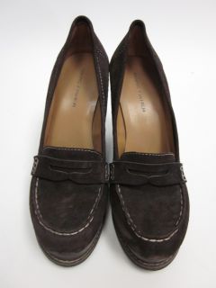 Marc Fisher Brown Suede Loafers Wedges Sz 6
