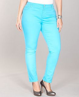 INC International Concepts Plus Size Jeans, Skinny Colored Denim