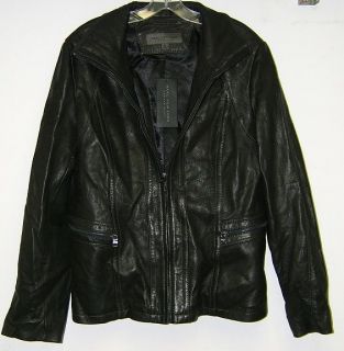 Marc New York Womens Leather Black Jacket 