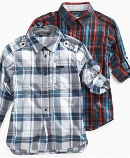Sean John Kids Shirt, Little Boys Atmos Plaid Shirt