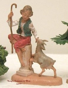 Italy Retired 4 Series Marcello w Goat Nativity Village Figure