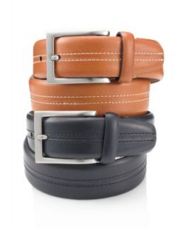 Tasso Elba Belt, Dress 35mm Nubuck Saddle Stitched Belt   Mens Belts