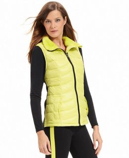 Calvin Klein Performance Vest, Quilted Puffer Zip Front   Womens