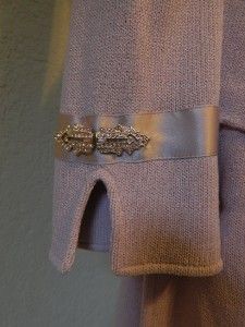 St John Evening Marie Gray Lavender Skirt 10 Jacket 16 Suit Wedding