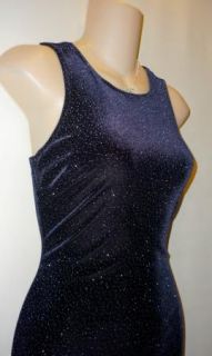 MARIAN & MARAL Womens Midnight Blue Velvet Shimmer Dress Back Detail