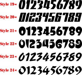 Motorcycle number plate race numbers   graphics decals sticker mx atv