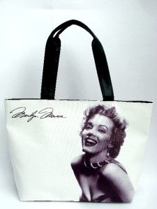 Marilyn Monroe Signature Classic Wide Tote Shoulder White Bag Purse