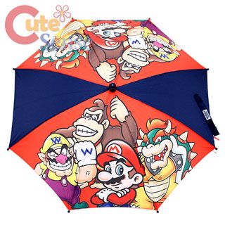Nintendo Super Mario Wii Group Kids Umbrella Mario Wario Bowser Donkey