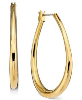 Lauren Ralph Lauren Earrings, Goldtone Hoop   Fashion Jewelry