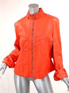 Andrew Mark Orange Red Motorcycle Inspired Jacket EX Condition M L