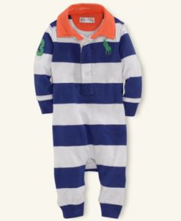 Ralph Lauren Baby Coverall, Baby Boys Striped Rugby Coverall   Kids