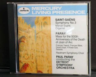 Saint Saens Symphony No 3 Marcel Dupre Paul Paray Detroit Symphony
