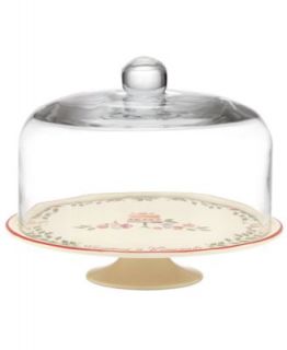 Lenox Serveware, Holiday Illustrations Domed Cake Stand   Happiness is