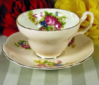 Foley Teacup Saucer Pink Floral Tea Cup