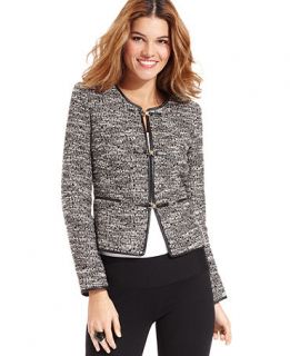 Studio M Jacket, Long Sleeve Tweed Blazer   Womens Jackets & Blazers