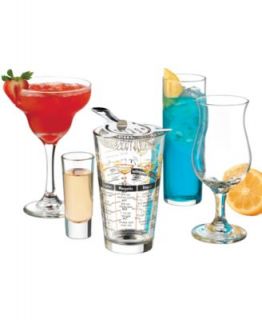 Martha Stewart Collection Glassware, Set of 4 Recipe Hurricane Glasses