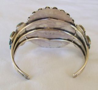 Navajo Larry Moses Begay Sterling Turquoise Bracelet