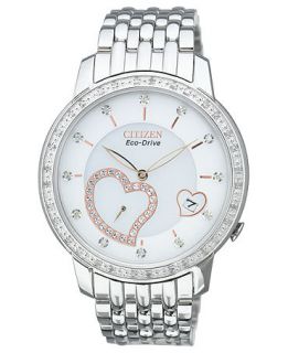 Citizen Watch, Womens Eco Drive Desire Diamond Accent Stainless Steel