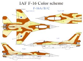 Skys Decals 1 72 Israeli Air Force F 16 Tail Markings